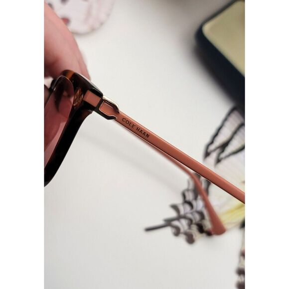 NIB - Cole Haan Mirrored Rose Tortoise Sunnies w Case - Picture 8 of 10